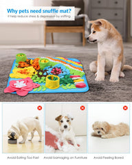 AMIR Snuffle Mat 20x20 inches fits most dogs for interactive sniffing games