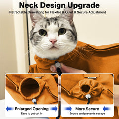 Amkune retractable drawstring close-up for silent, adjustable opening.