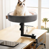 Amniau 2-in-1 cat bed desk mount provides an easy workspace companion