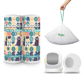 AMOGOGOPET 50-pack litter bags ready for use with strong odor containment.