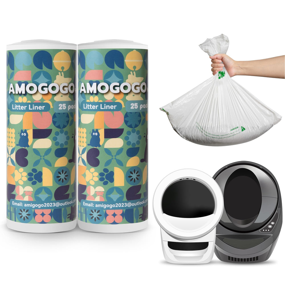 AMOGOGOPET waste bags compatible with Litter Robot 4 and 3 for clean disposal