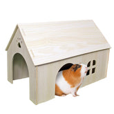 Amonk Guinea Pig Hideout 15x9x10 inch provides roomy space for play and retreat.