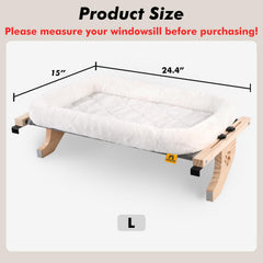 AMOSIJOY cat sill perch shows simple assembly steps for quick setup.