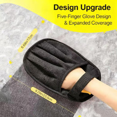 Amouy glove design, reusable and easy-clean, for eco-friendly grooming.