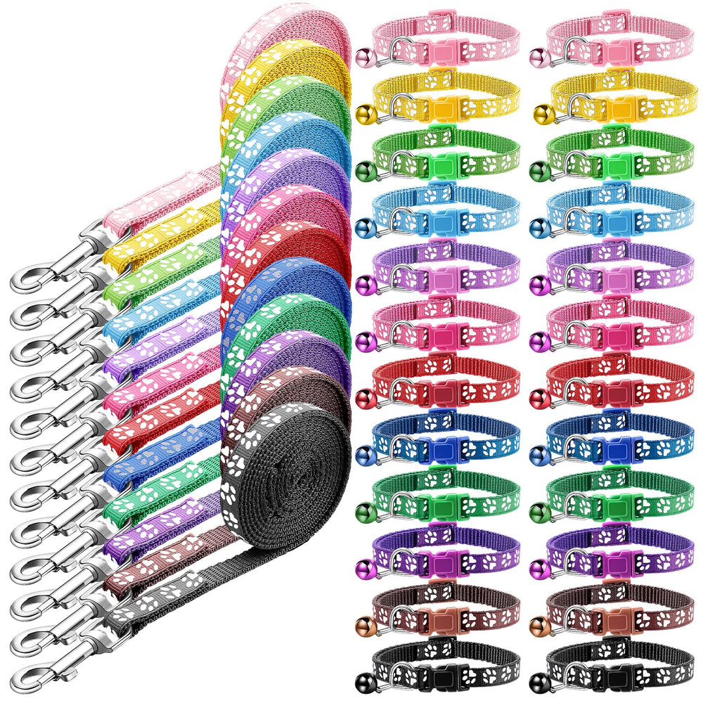Amylove 48-piece package view shows ready-to-use collars and leashes for convenient daily walks.