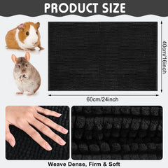 Amylove four-pack guinea pig bed mats provides washable, thick padding.