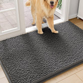 Amyracel Dirt Trapping Door Mat plush microfiber close-up for cozy entry comfort.