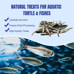 Amzey dried river fish serving bowl shows easy feeding for turtles.