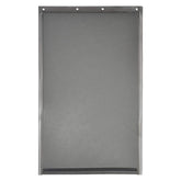 AMZOO dog door flap closeup shows PAC11-11038 fit for secure weather sealing.