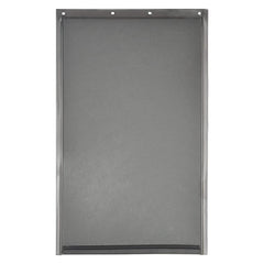 AMZOO dog door flap closeup shows PAC11-11038 fit for secure weather sealing.