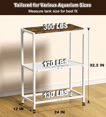 AnBaiMei stand 3-tier design side angle illustrates versatile storage for tanks and supplies.