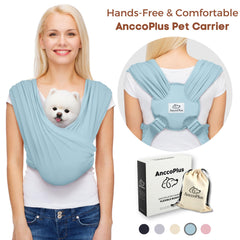 AnccoPlus pet carrier strap adjustment showing easy size customization for a secure fit.