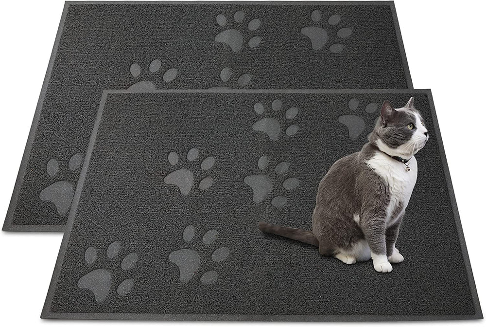 Andalus Brands large cat litter mat Pack 2 front view reduces floor litter