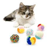 Andiker cat ball toys in vibrant colors for engaging chase play.