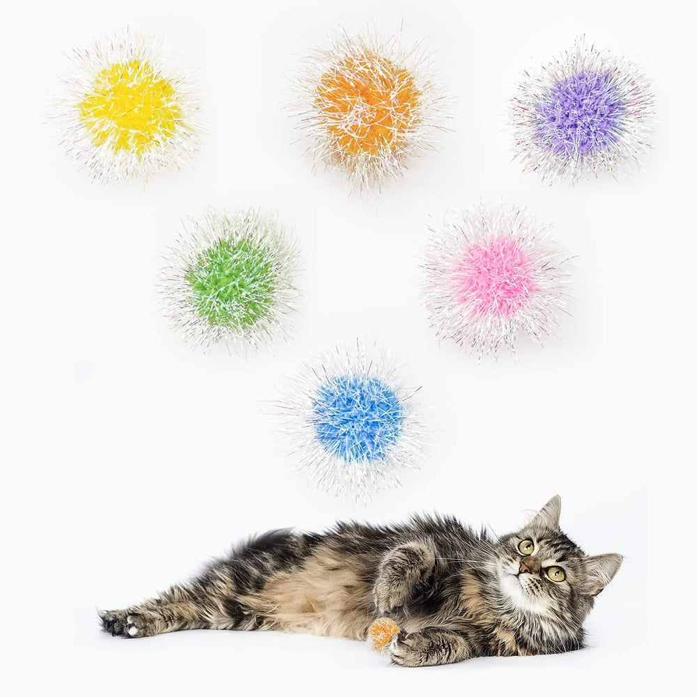 Andiker Cat Sparkle Balls packaged in a multi-color set for indoor play.