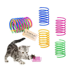 Andiker cat spiral toy colorful front view encourages chasing and interactive play.
