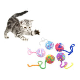 Andiker cat yarn ball with bell and rope for indoor play and energy burn.