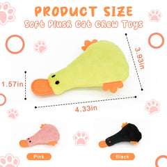 Andiker catnip toy duck orange, built-in crinkle paper sparks alert playfulness