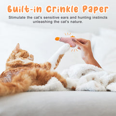 Andiker catnip toy duck gray, crinkle inside for stimulating hunting instincts
