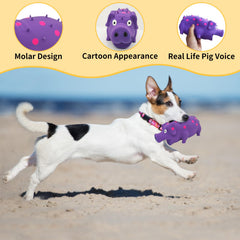 Andiker dog squeaky toy dots texture helps reduce boredom during solo play sessions