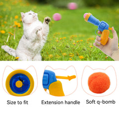 Andiker plush ball close-up emphasizes quiet, night friendly feline entertainment