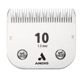 Andis Ceramic Edge size-10 blade closeup for precise paw trimming.