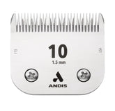Andis UltraEdge blade carbonized steel close-up highlights a durable, long-lasting edge.