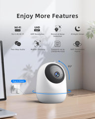 Andyssey Indoor Camera night vision delivers clearer images in darkness.