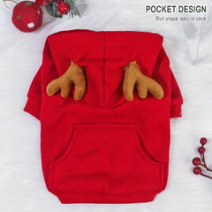 Anelekor red winter dog sweatshirt, lightweight warmth