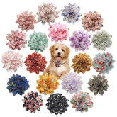 Anglekai dog collar flowers pack on collar adds decorative flair for daily wear.