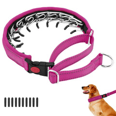 Anglevate Martingale collar closeup in pink, showcasing durable construction for daily training.