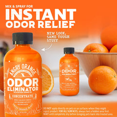 Angry Orange concentrate being diluted in water for odor control