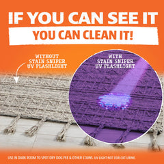 ANGRY ORANGE multi surface odor elimination shows versatility on carpets and upholstery