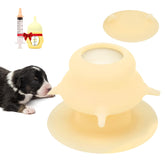 Anhozuo puppy milk feeder orange cap with leak-proof design for clean feeding sessions.