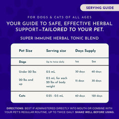 Animal Essentials Super Immune with echinacea promotes immune resilience in pets.