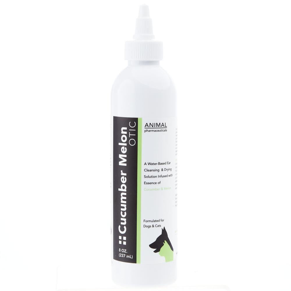 Animal Pharmaceuticals Cucumber Melon Otic bottle for gentle ear care and deodorizing routine.