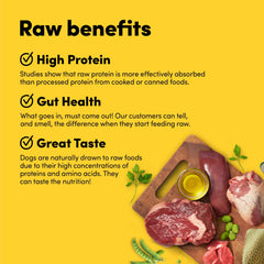 Animals Like Us RawMix50 dining scene highlights crunchy texture