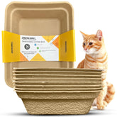 Animaru disposable litter box large 8-pack packaged for easy disposal and eco-friendly use.