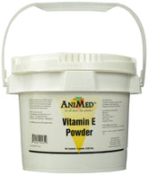 ANIMED Vitamin E Powder label for easy dosing and storage.