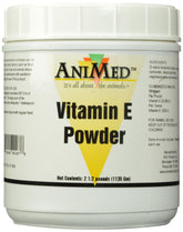 AniMed Vitamin E Powder for Horses bottle ready for easy daily supplementation