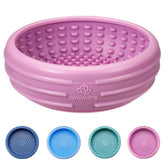 Animire dog lick bowl pastel purple illustrating a calm, engaging feeding moment
