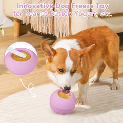 Animire dog lick toy frozen-ready for cooling treats and hydration.