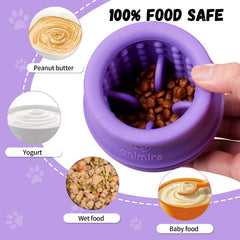 Animire freeze-treat-toy purple inside-view demonstrates long-lasting frozen rewards.