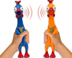 Animolds Squeeze Me Chicken closeup shows soft rubber texture for satisfying squeezes