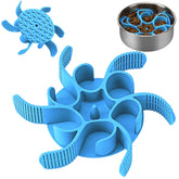 Anipaw dog slow feeder spiral blue promoting slower meals during feeding.