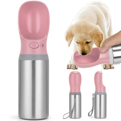 Anipaw portable dog water bottle with leakproof cap keeps hydration secure on the go.