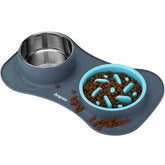 Anipaw slow-feeder bowl with raised obstacles promotes mindful, slower eating.