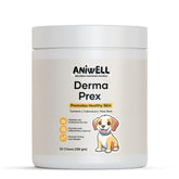 Aniwell DermaPrex bottle packaging showcases natural skin support for dogs
