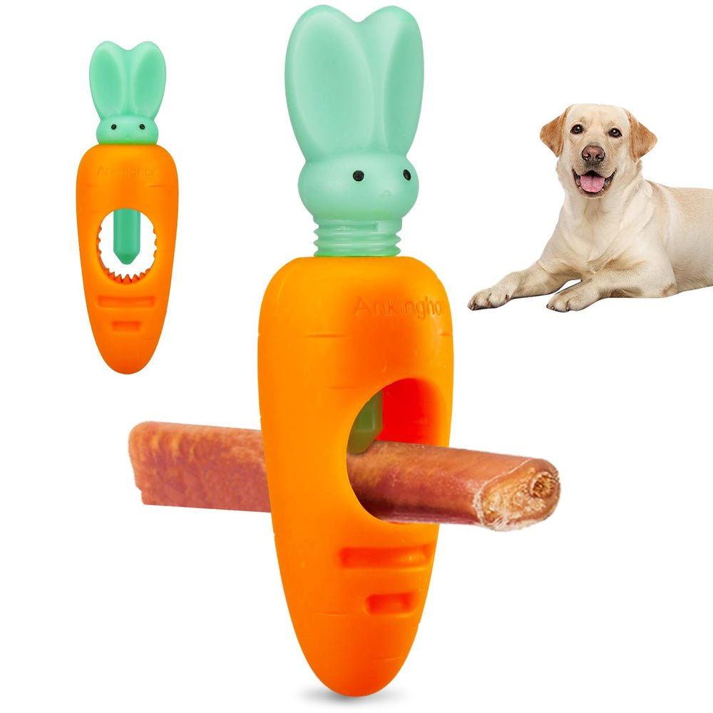 Ankinghor bully stick holder 7in bunny-style keeps sticks secure during chew sessions.