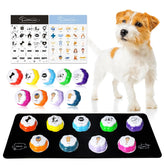ANLIKY dog buttons 9pc set with mat, ideal for structured training sessions.
